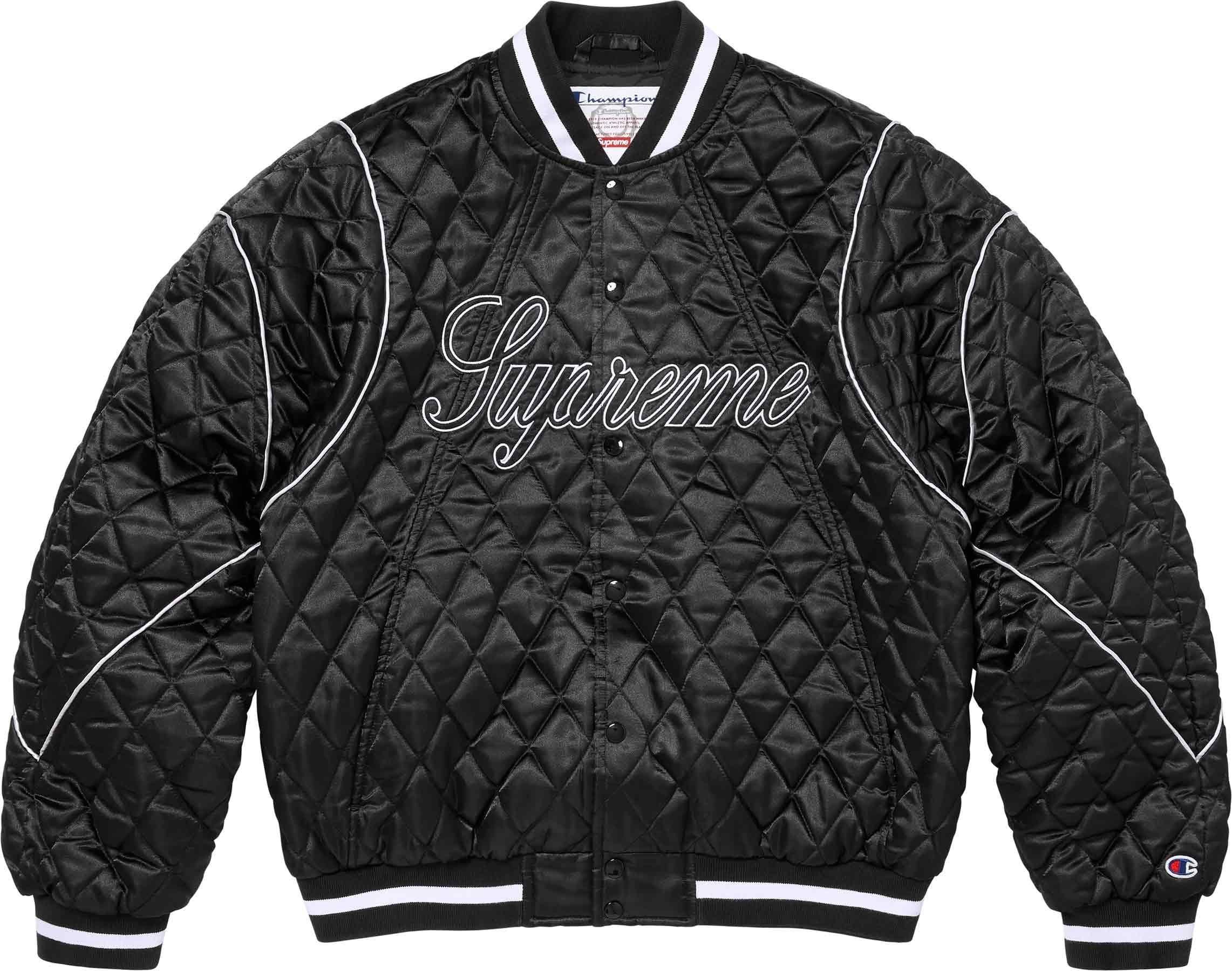 Supreme®/Champion® Quilted Satin Varsity Jacket view 6